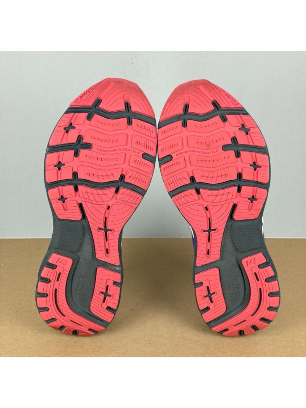 Brooks Ghost 14 Athletic Running Shoes Womens 10 White Purple Pink Breathable - Picture 6 of 10